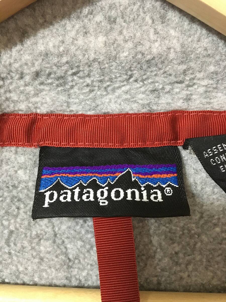 730☆【スナップT フリースジャケット】patagonia パタゴニア グレー XS_画像4