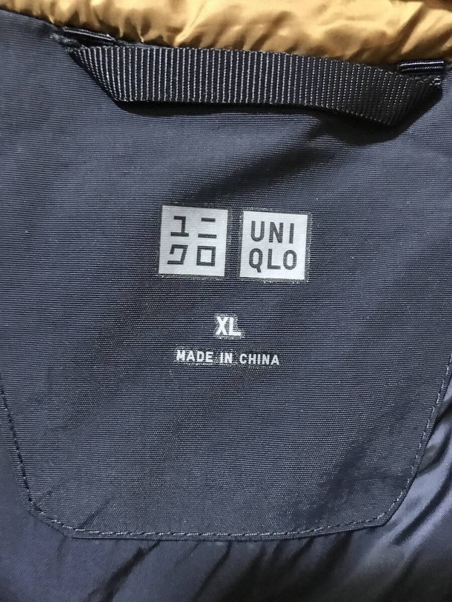 755☆【ハイブリッドダウンジャケット】UNIQLO ユニクロ ダウンパーカー XL 茶_画像4