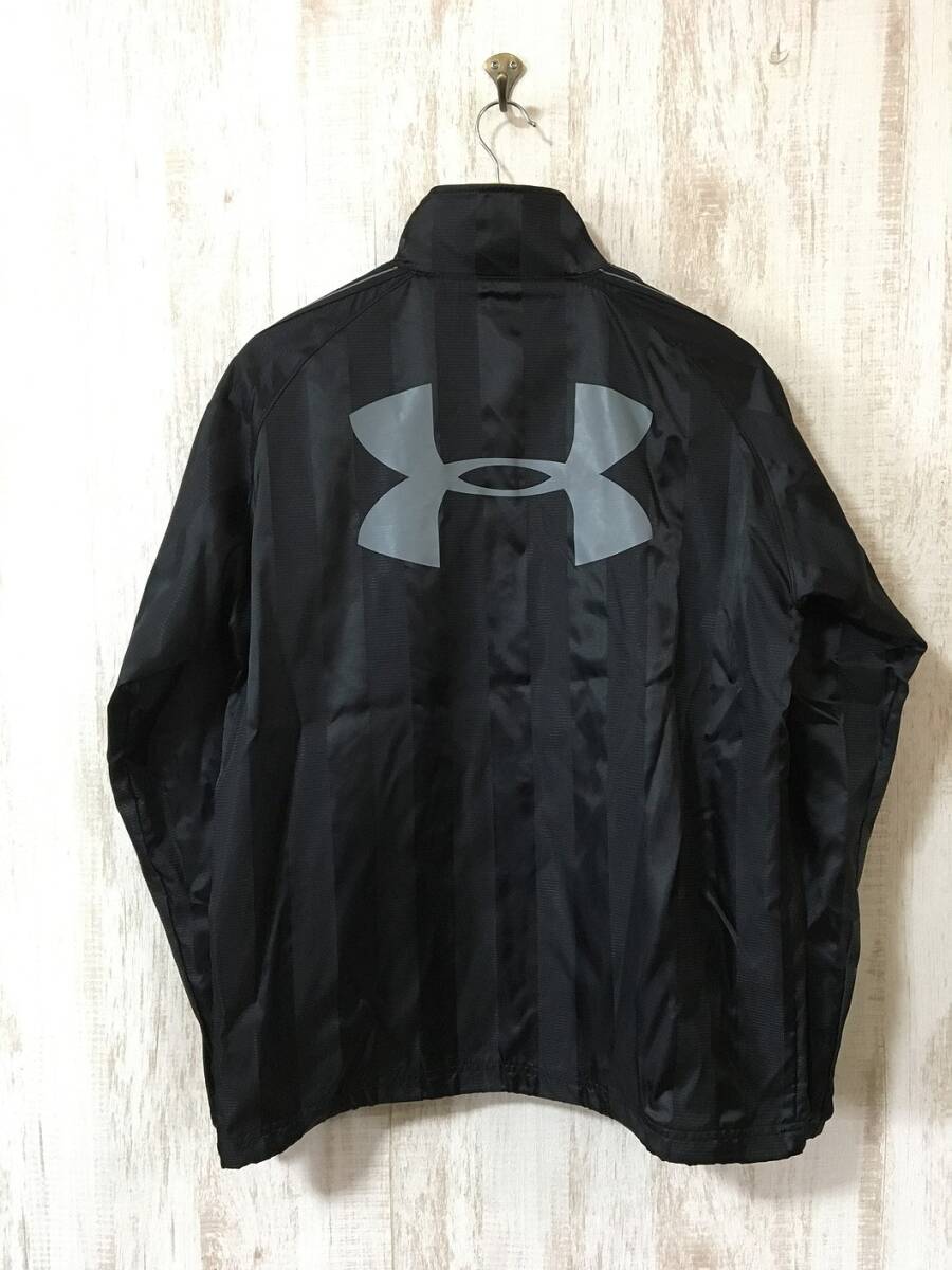 972☆【裏メッシュ ウィンドジャケット】UNDER ARMOUR アンダーアーマー ウィンドブレーカー 黒 MDの画像2