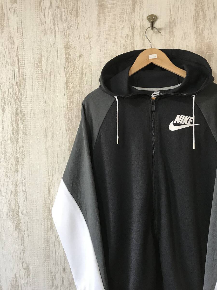 V406☆【ビッグスウォッシュ フーディージャケット】NIKE ナイキ パーカー マルチカラー XL_画像1