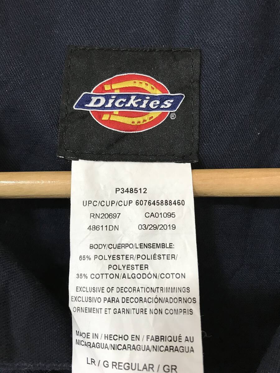 V425☆【ワークつなぎ オールインワン】Dickies ディッキーズ アメカジ 紺 L_画像5