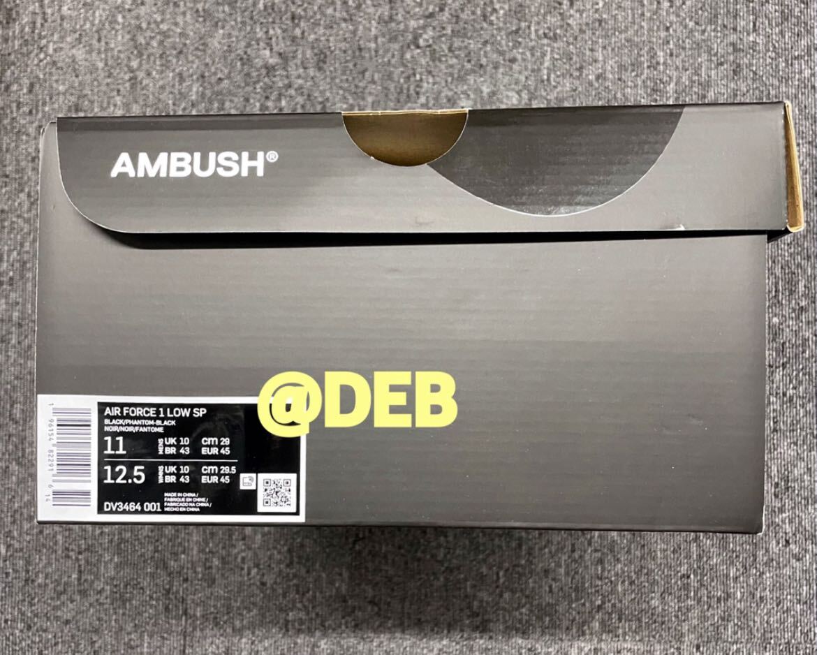 AMBUSH × Nike Air Force 1 Low Black 29.0cm アンブッシュ × ナイキ エアフォース1 ロー ブラック US11 29cm _画像3
