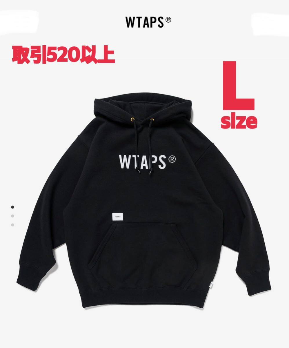 WTAPS 2024SS SIGN HOODY BLACK Lサイズ ダブルタップス サイン フーディー パーカー スウェット ブラック LARGE_画像1