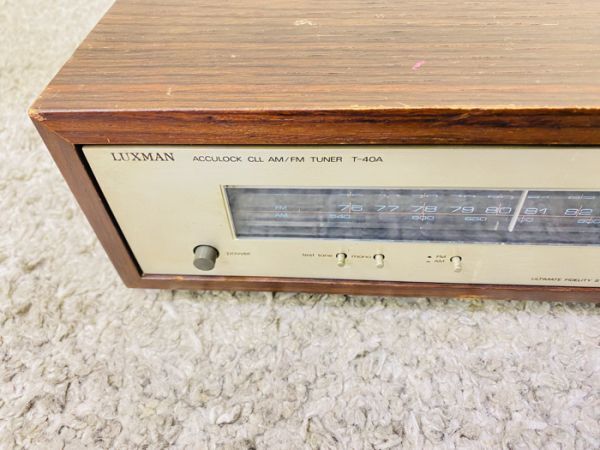 LUXMAN ACCLOCK CLL AM FM TUNER T-40A /  Luxman    стерео  тюнер  радио  【 товар в состоянии "как есть" 】♪