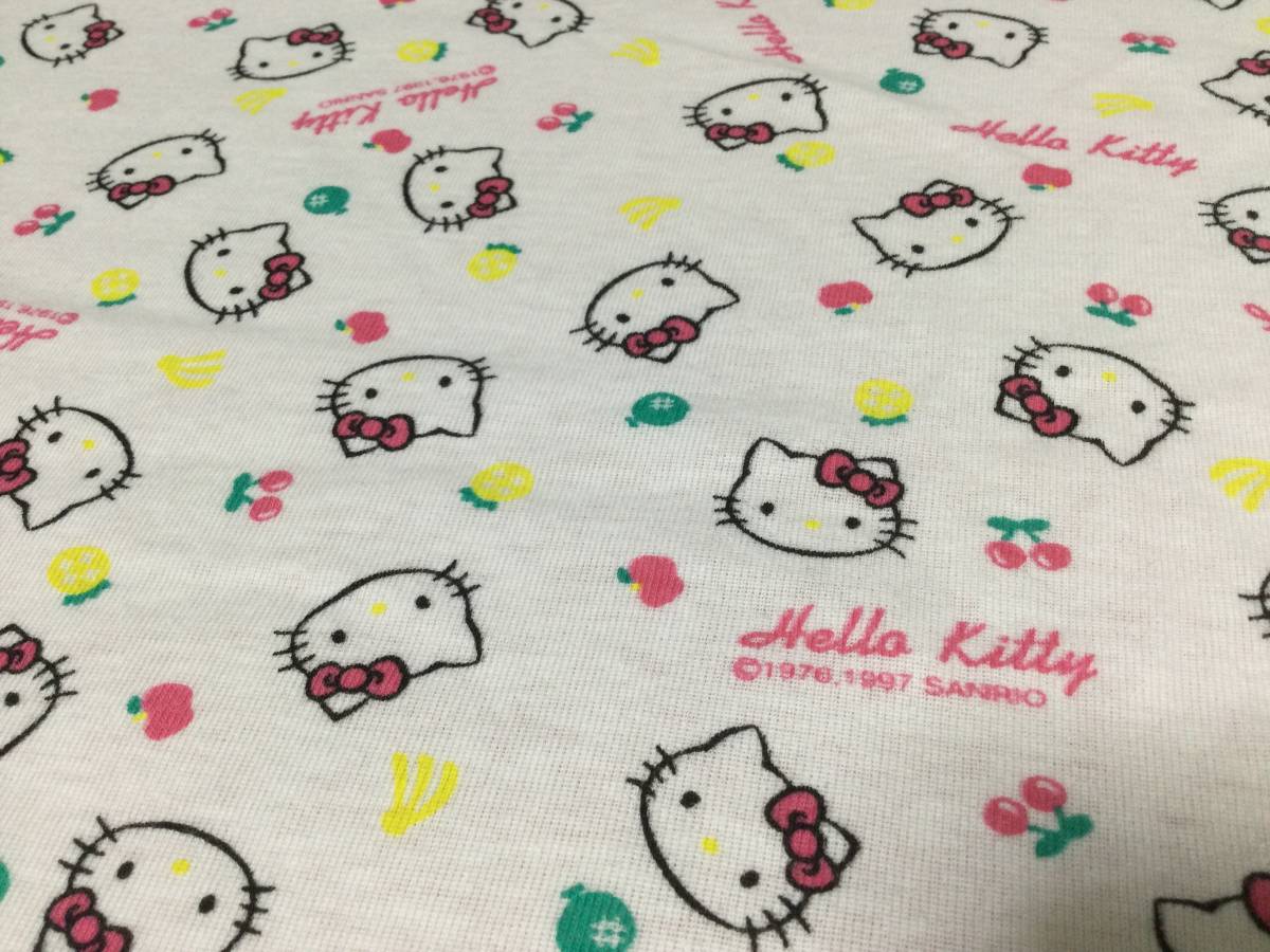 はぎれ★ラスト1枚★めちゃ可愛い★日本製1997年製★当時物★SANRIO★ハローキティ★綿★Ｔシャツ地★幅約77～80cm×長さ約60～65cm新品　_画像4