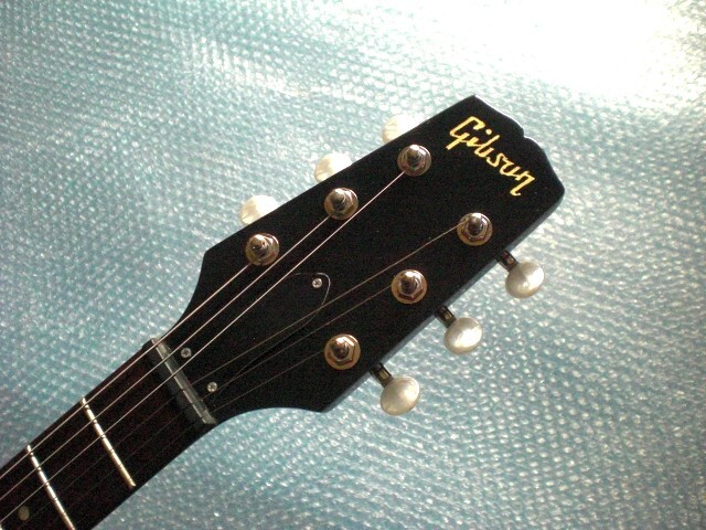 超美品！ 定価約10万 弦高1.8mm！美しい虎杢にtabacoburstが渋い HAMER Les Paul DC model　P.U.はEMG & ESP　安心のフルメンテ済_ペグは新品に交換済み