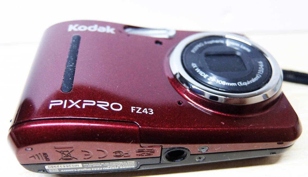 コダック KODAK PIXPRO FZ43 レッド 4倍ズーム コンパクトデジタルカメラ アルカリ電池対応モデルの画像3