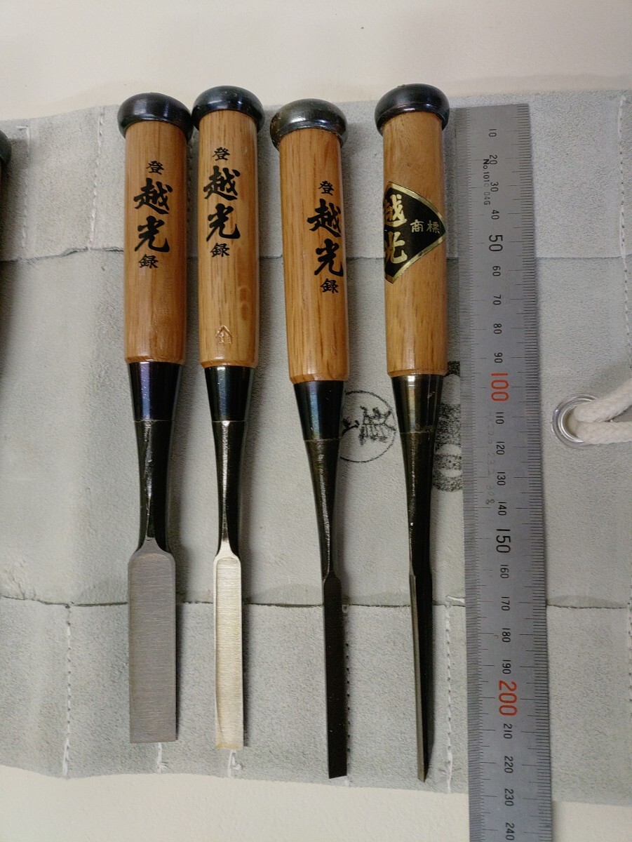 Yahoo!オークション - 越光 彦左 銘 追入鑿 7丁セット 未使用品 Yahoo!オークション - 越光 彦左 銘 追入鑿 7丁セット 未使用品