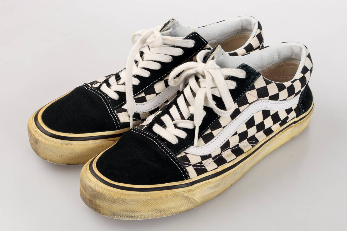 VANS　アナハイムファクトリー オールドスクール 36DX 28cm BLACK/CHECK　0A38G2 USED_画像1