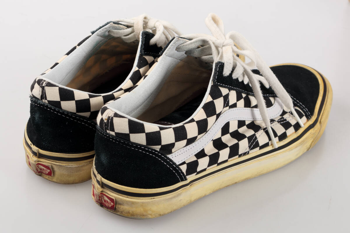 VANS　アナハイムファクトリー オールドスクール 36DX 28cm BLACK/CHECK　0A38G2 USED_画像4