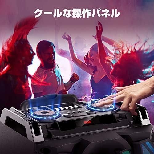 ワイヤレスマイクスピーカーセット 充電式 カラオケ 路上ライブ カラオケシステム 最大出力 240W TWS&FM＆録音機能搭載 LEDデジタル_画像3