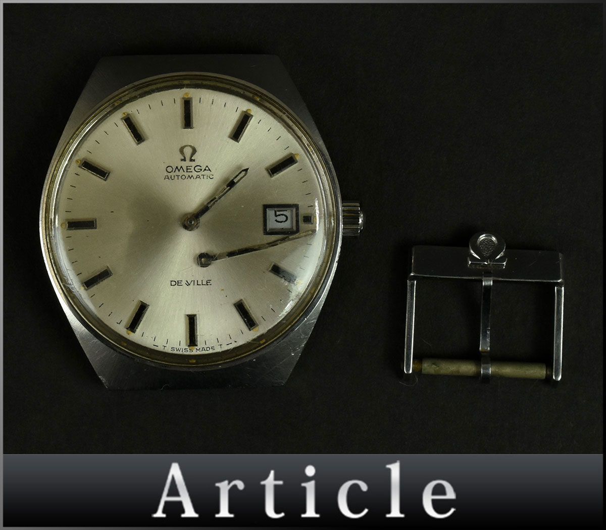 170259◆動作未確認 OMEGA オメガ デヴィル デビル 腕時計 本体のみ 自動巻き 166.051T00L107 デイト SS シルバー メンズ/ D_画像1