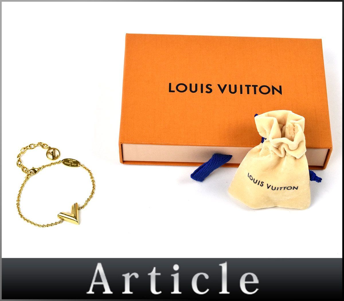 171749〇 LOUIS VUITTON ルイ ヴィトン ブラスレ エセンシャルV ブレスレット M61084 GP ゴールド レディース アクセサリー/ E