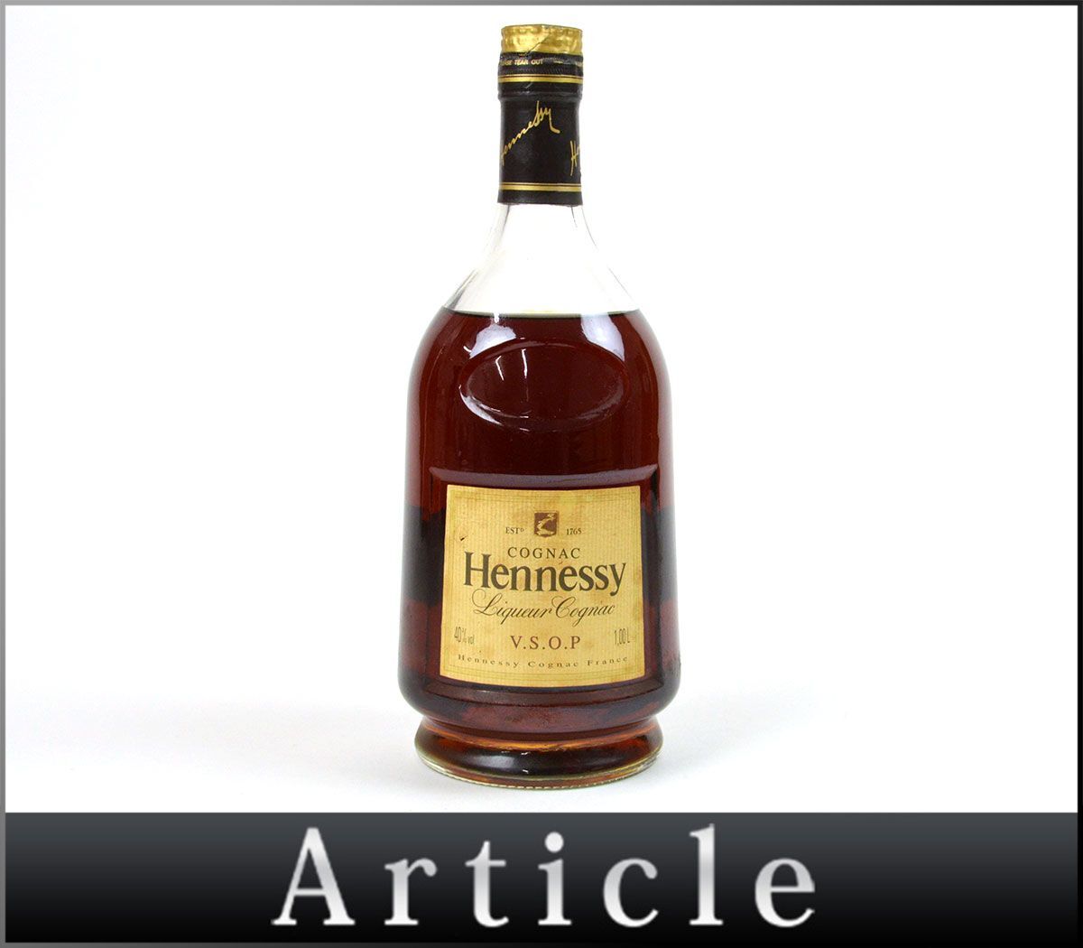 173492古酒□未開栓 ヘネシー リキュール コニャック VSOP ブランデー HENNESSY LIQUEUR COGNAC FRENCH BRANDY 1000ml 40%/ A_画像1
