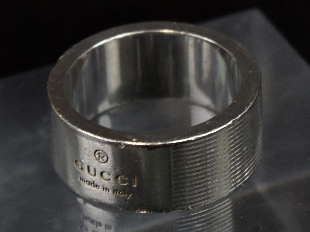 171819〇 GUCCI グッチ リング 指輪 11号 Sv925 スターリング シルバー 銀 メンズ レディース ファッション アクセサリー/ Eの画像3