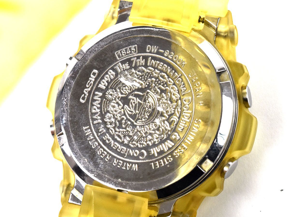 170908◆動作確認済 CASIO カシオ G-SHOCK Gショック 腕時計 クォーツ DW-9200K デジタル SS 樹脂 シルバー ベージュ メンズ/ D_画像3