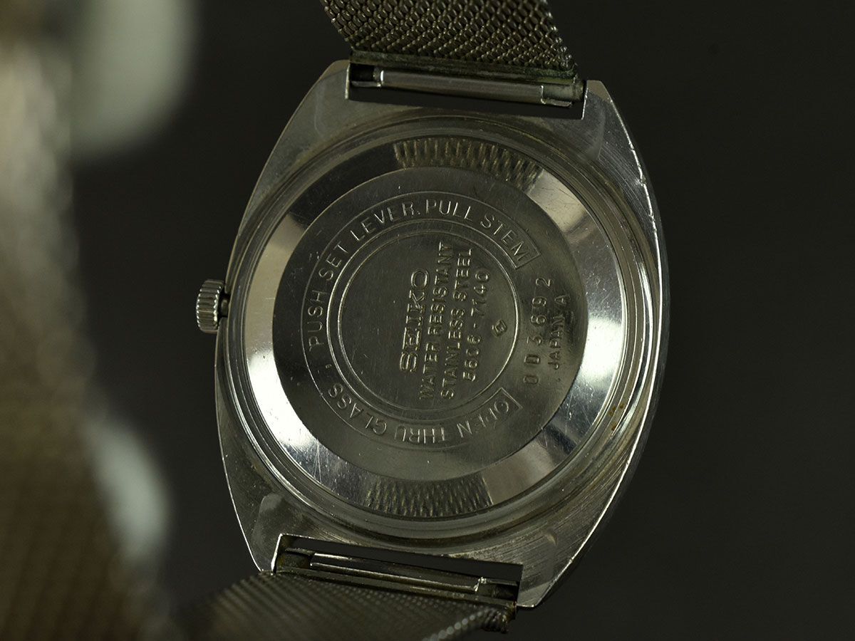 173185◆動作未確認 SEIKO セイコー ロードマチック 腕時計 自動巻き 5606-7140 23石 デイデイト 3針 SS シルバー メンズ/ D_画像9
