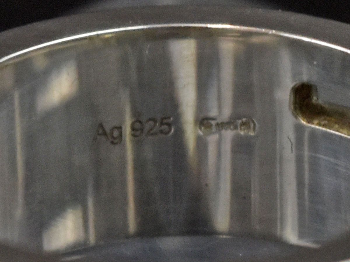 171789〇 GUCCI グッチ ブランデッドG リング 指輪 11号 Sv925 スターリング シルバー 銀 メンズ レディース アクセサリー/ Eの画像6