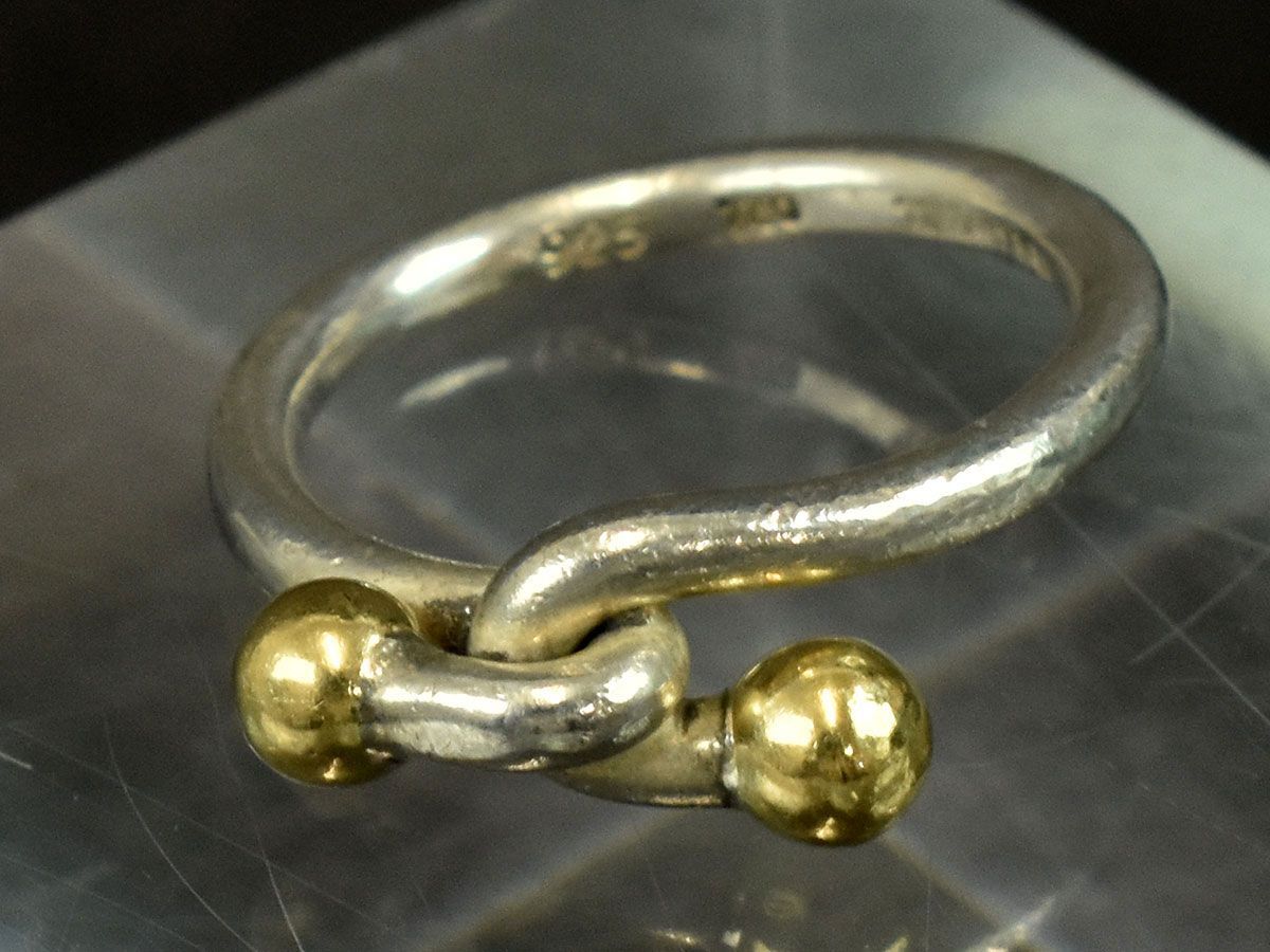 166970〇 Tiffany&co ティファニー フック&アイ リング 指輪 7号 Sv925 K18YG シルバー ゴールド レディース アクセサリー/ Eの画像5