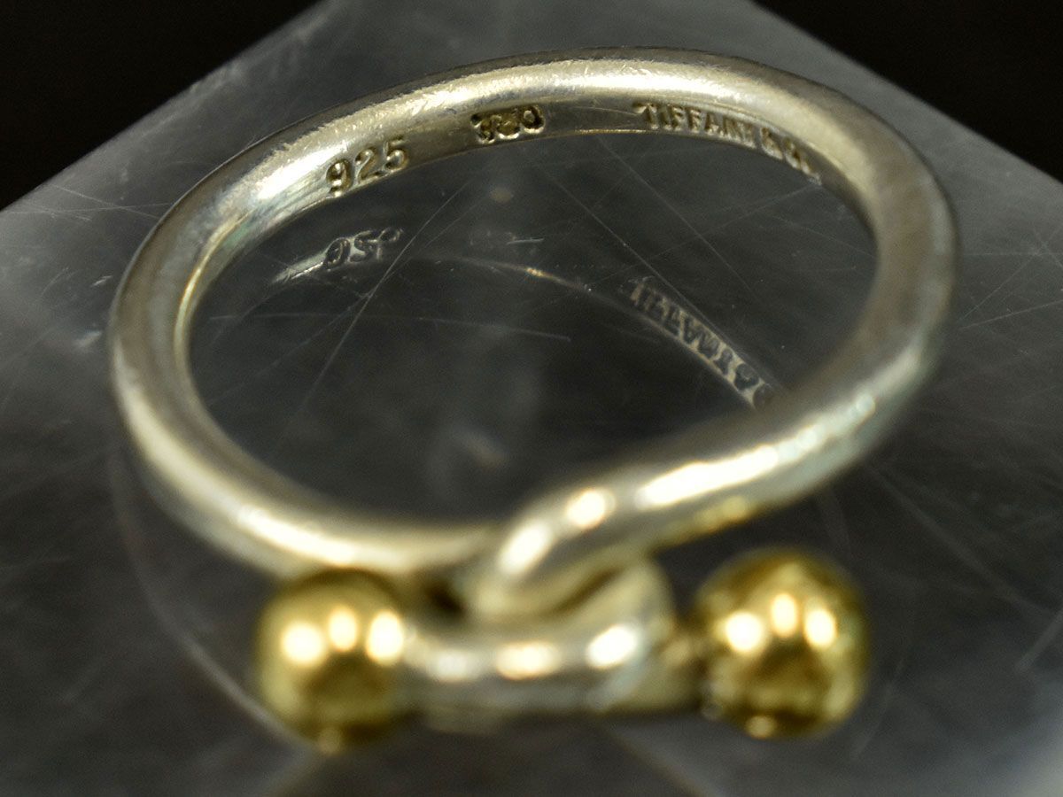 166970〇 Tiffany&co ティファニー フック&アイ リング 指輪 7号 Sv925 K18YG シルバー ゴールド レディース アクセサリー/ Eの画像6