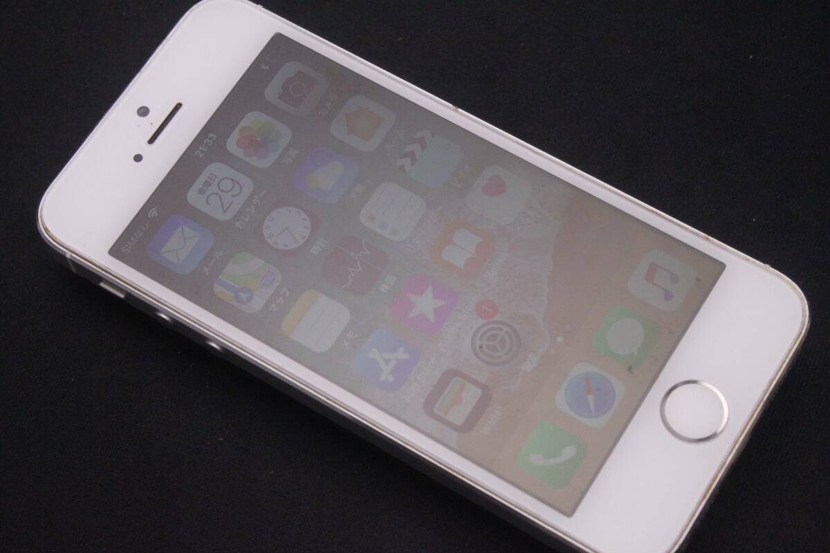送料無料 Apple iPhone5s 32GB ME336J/A A1453 判定◯ シルバー ジャンクの画像1