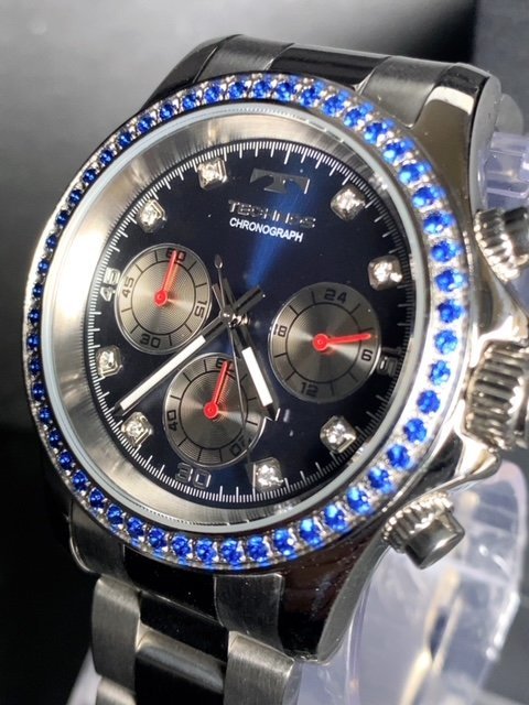 新品 テクノス TECHNOS 正規品 腕時計 アナログ腕時計 多機能腕時計 クロノグラフ ステンレス クオーツ 5気圧防水 ブルー メンズ ギフト_画像3