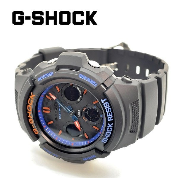 新品CASIOカシオG-SHOCKジーショック腕時計耐衝撃構造ダイバー20気圧防水アナログデジタルアナデジブラックオレンジブループレゼントギフト_画像3