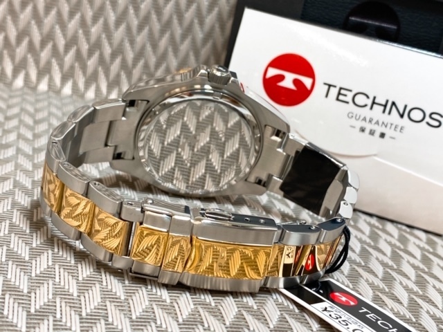 新品 テクノス TECHNOS 正規品 腕時計 定番腕時計 ビジネスウォッチ ダイバー腕時計 メンズ プレゼント ブルー コンビベルト 回転ベゼル_画像9