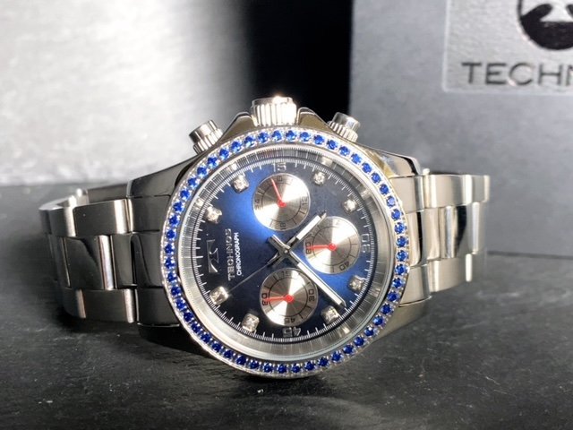 新品 テクノス TECHNOS 正規品 腕時計 アナログ腕時計 多機能腕時計 クロノグラフ ステンレス クオーツ 5気圧防水 ブルー メンズ ギフト_画像6