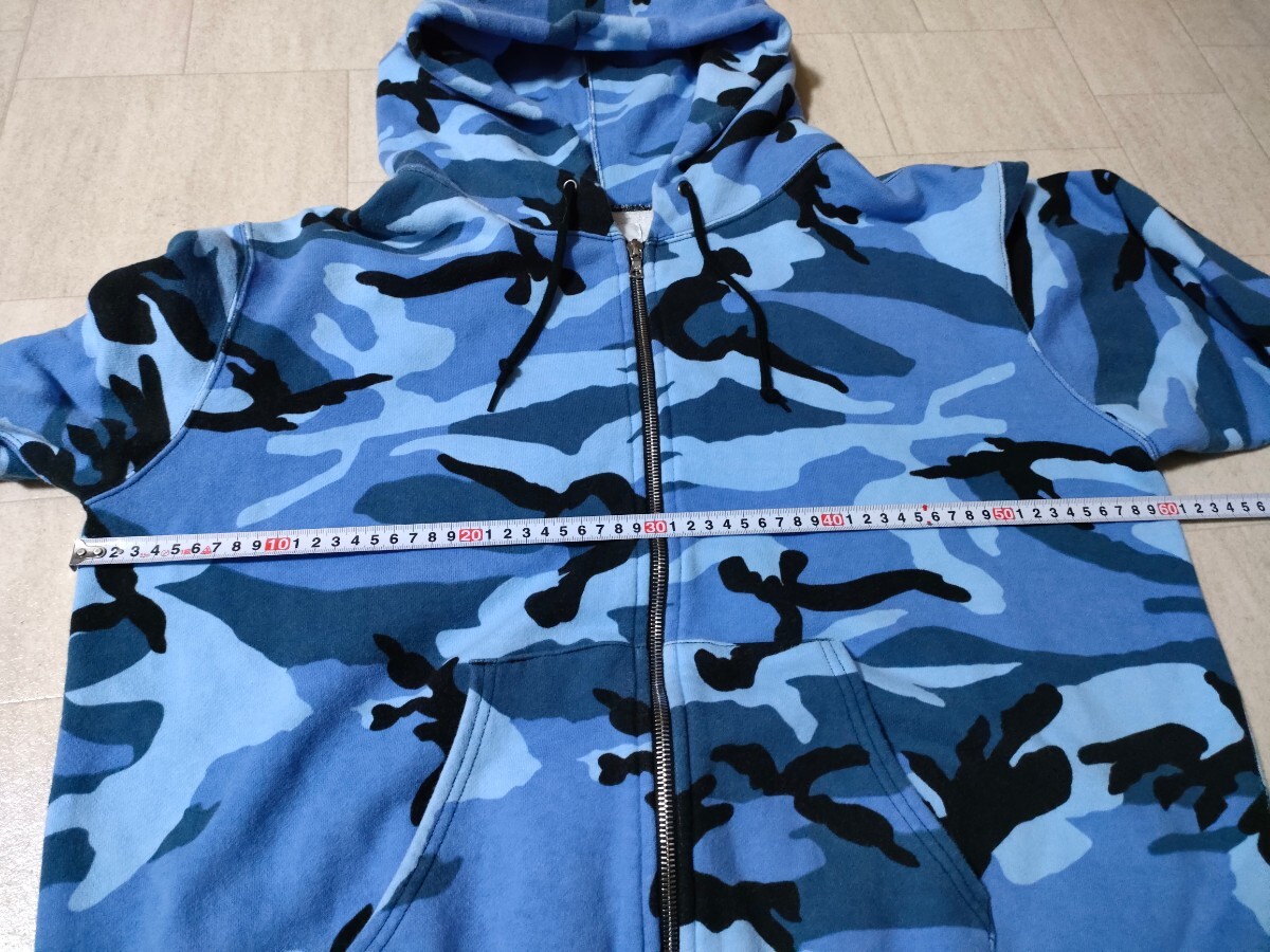 サイズ：2(M)　美品　日本製 　uniform experiment ユニフォームエクスペリメント 迷彩柄 ジップアップ フーディ スウェット パーカー_画像7