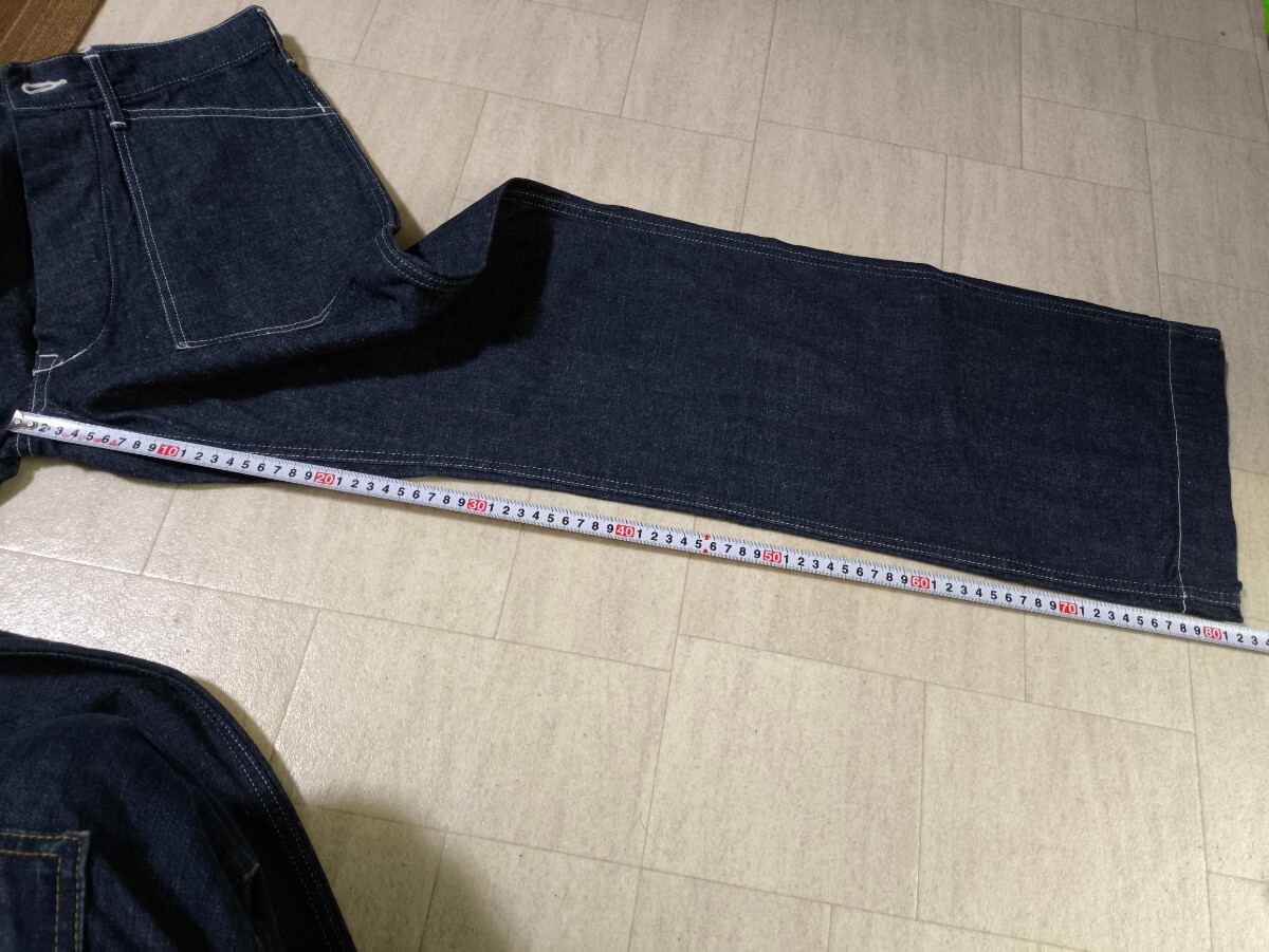 サイズ：S  タグ付き未使用品 日本製  定価:27280円 OLD CROW オールドクロウ ベイカーパンツ BAKER PANTS デニムパンツ インディゴ の画像6