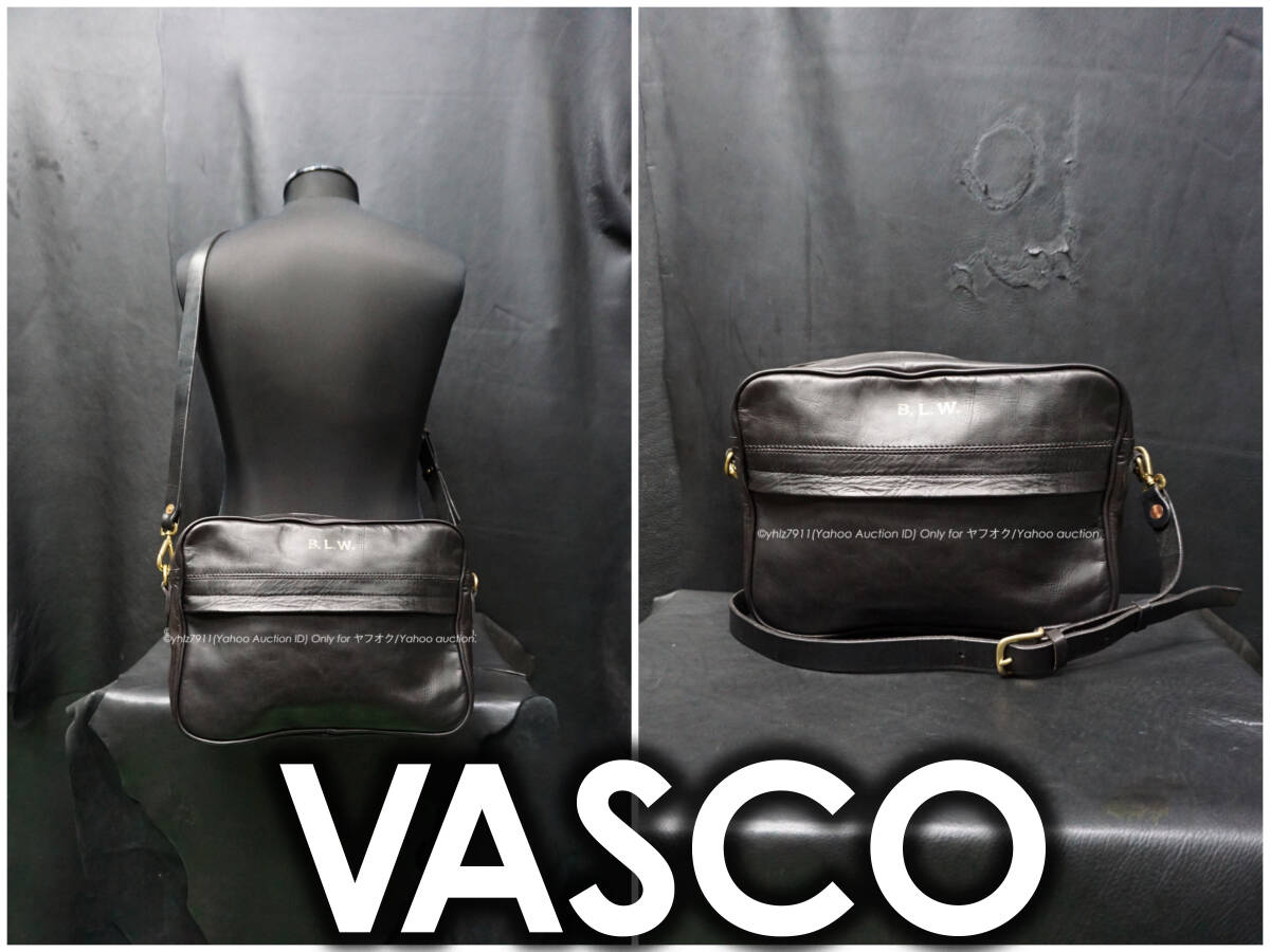 VASCO レザーワンダーショルダーバッグ BLW 茶芯黒 ヴァスコ LEATHER WANDER SHOULDER BAG VS-255L バック