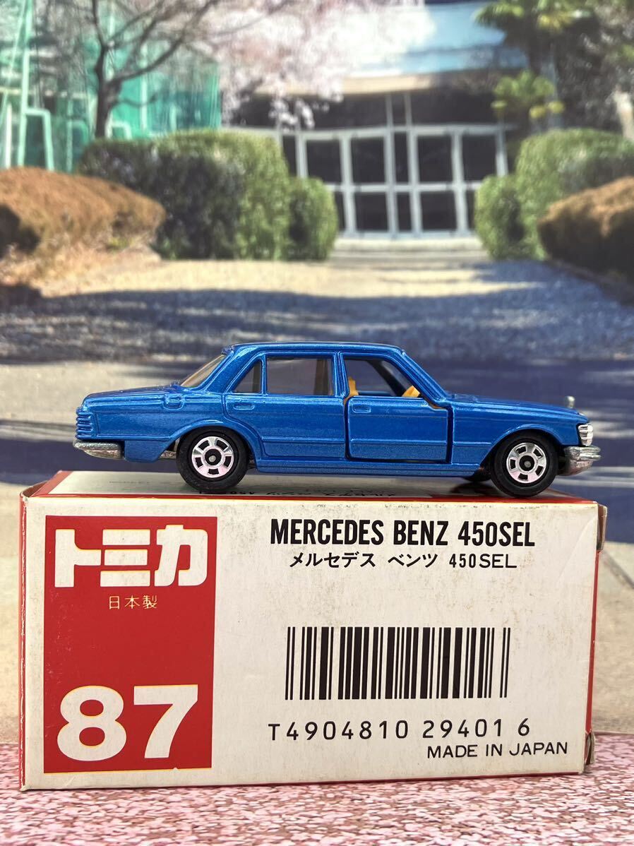 TOMICAトミカ MERCEDES BENZ 450SEL メルセデス　ベンツ　青色　日本製_画像4