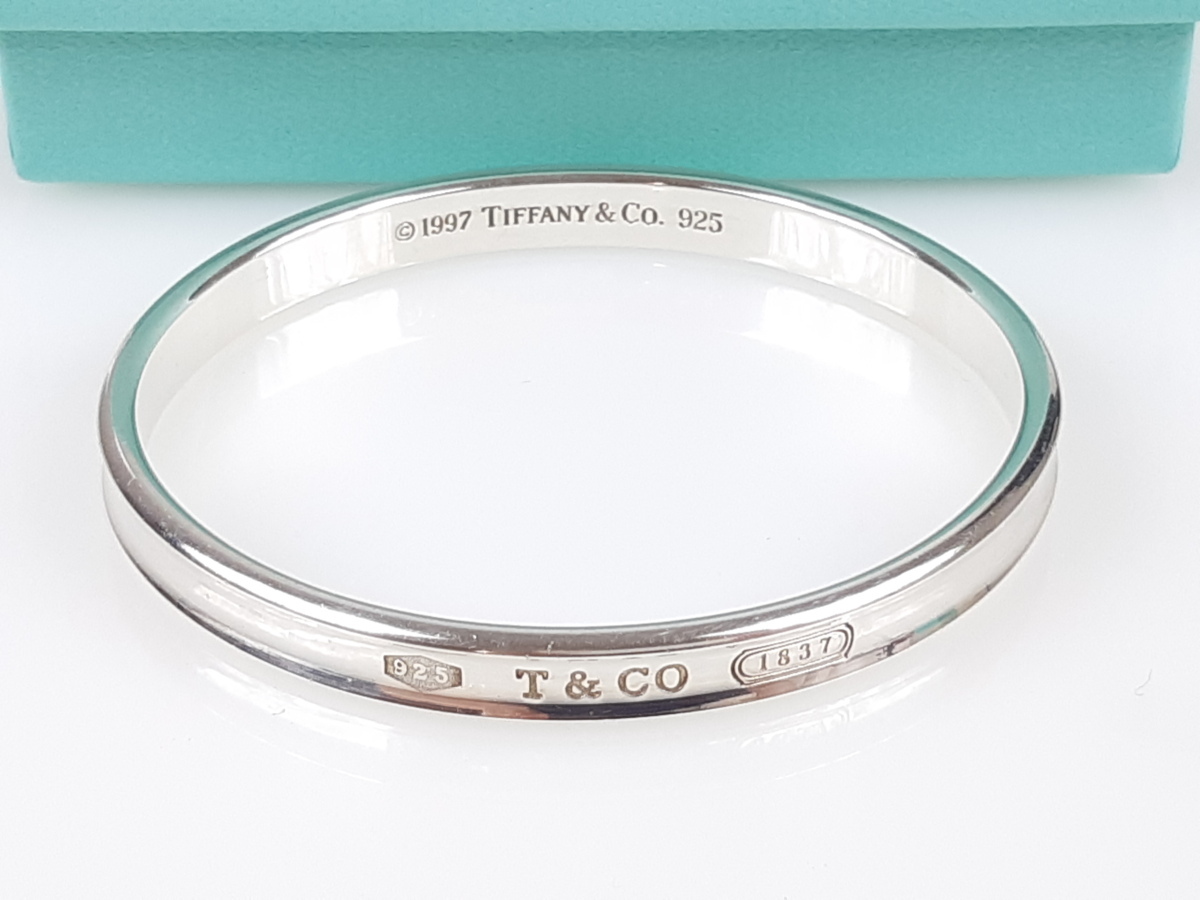 ティファニー　TIFFANY　1837　ナロー　バングル　内周18cm　シルバー925　YAS-4495