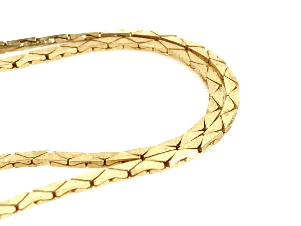 クリスチャン・ディオール　Christian Dior　Vカットデザイン　ラインストーン　ネックレス　ゴールドカラー　YAS-10002_画像7