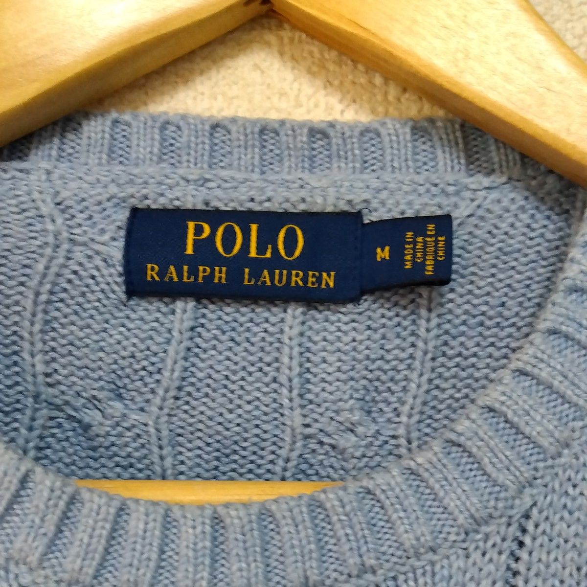 POLO RALPH LAUREN　 ラルフローレン ケーブル編み ニット　 コットン セーター　ラルフローレンニット　使用感あり