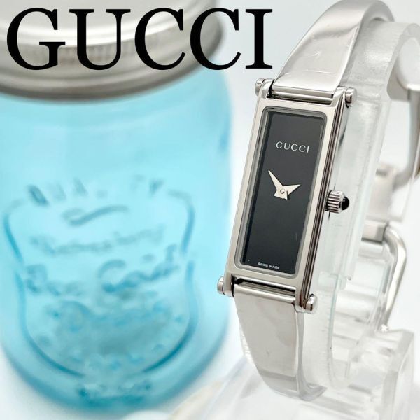 160【美品】GUCCI グッチ時計　レディース腕時計　バングル　ブレスレット