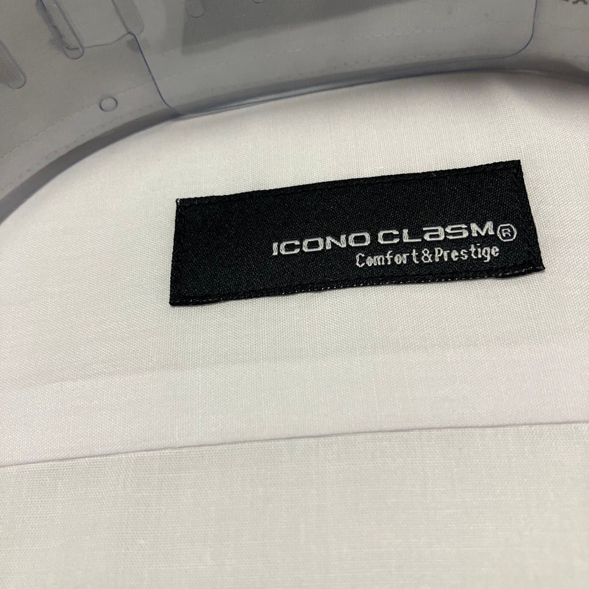 ICONO  CLASM ☆白無地形態安定ワイシャツ　M(39-82)レギュラーカラー