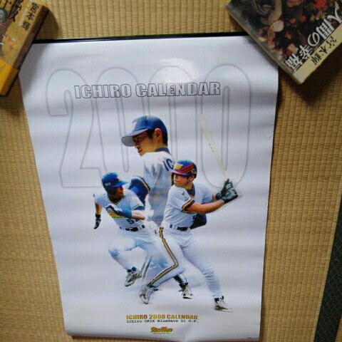 【送料無料】イチロー カレンダー 2000年 オリックス Blue Wave ORIX Baseball Club Ichiro ORIX BlueWave 51 O.F. 未使用経年劣化あり