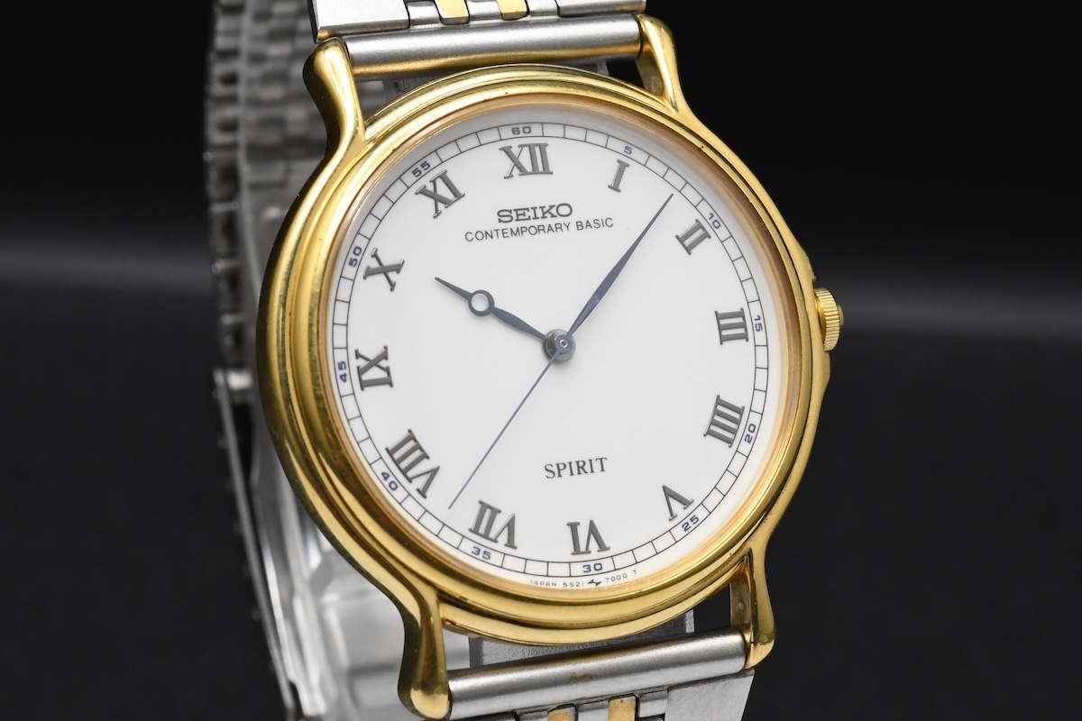 SEIKO SPIRIT Ref:5S21-7000 セイコー スピリット クォーツ ローマン 白文字盤 メンズ 腕時計_画像10