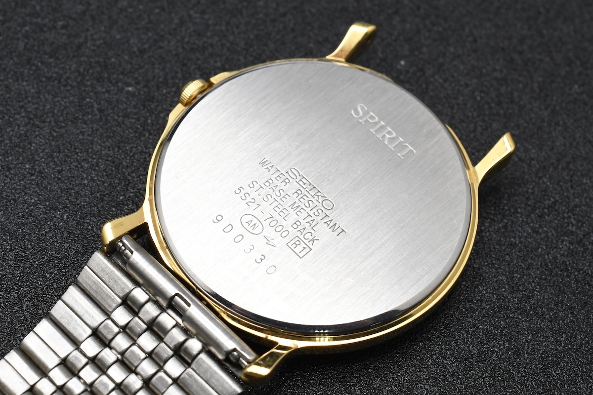 SEIKO SPIRIT Ref:5S21-7000 セイコー スピリット クォーツ ローマン 白文字盤 メンズ 腕時計_画像9