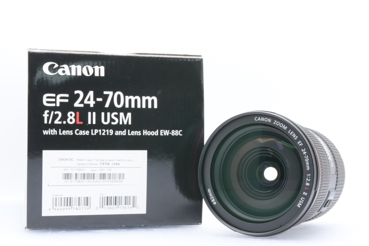 美品 CANON ZOOM LENS EF 24-70mm F2.8 L II USM EFマウント キヤノン AF一眼用 元箱付