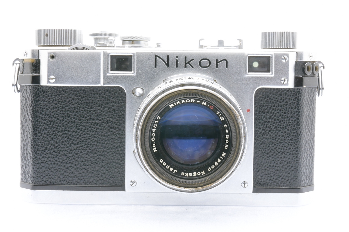 ジャンク Nikon S型 + NIKKOR-H・C 5cm F2.0 ニコン フィルムカメラ MF一眼レフ 標準単焦点レンズ セット ■22858