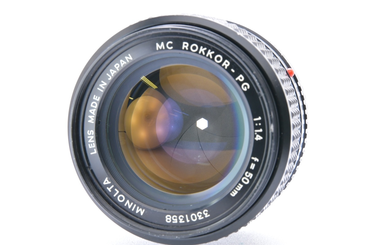 MINOLTA MC ROKKOR-PG 50mm F1.4 SR/MDマウント ミノルタ MF一眼用レンズ 標準単焦点 大口径_画像9