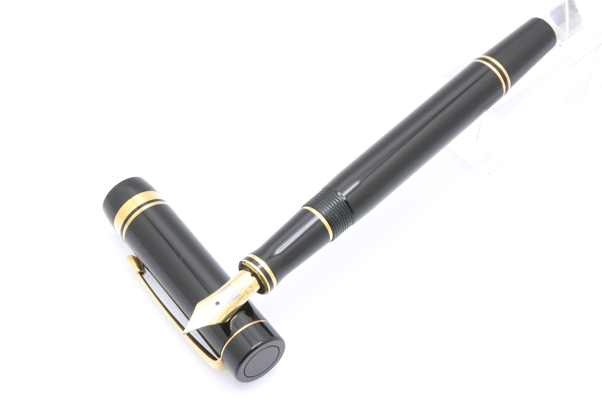 PARKER パーカー ペン先18K 万年筆 デュオフォールド ブラックGT センテニアル M (初期型) カートリッジ コンバーター両用式 ■23051_画像1