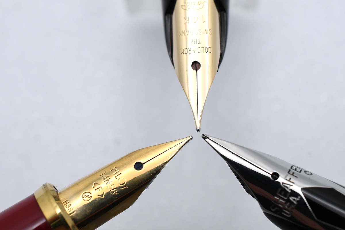 PILOT SHEAFER SAILOR パイロット シェーファー セーラー 14K 万年筆3本セット ■22922_画像7