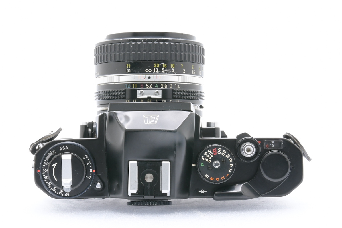 Nikon EL2 ブラック + AI NIKKOR 50mm F1.4 ニコン フィルムカメラ MF一眼レフ 標準単焦点レンズ_画像4