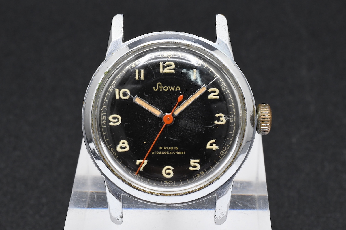 STOWA -stroke -va Arabia dial France land army for wristwatch military watch Vintage machine hand winding 1950s #23324