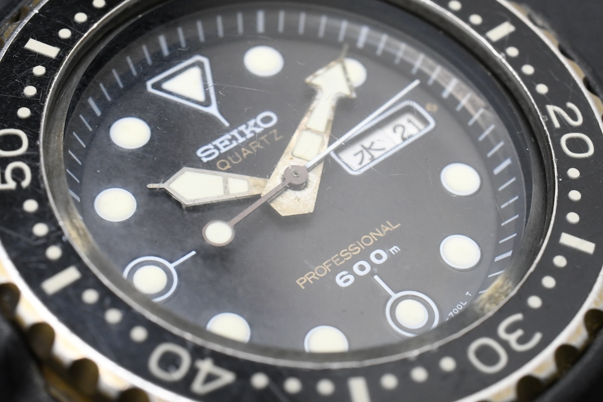 動作未確認 SEIKO PROFESSIONAL DIVER Ref：7549-7000 セイコー ツナ缶 クォーツ 純正尾錠の画像9