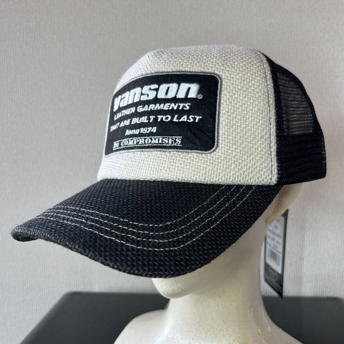 新作　VANSON　メッシュキャップ　ホワイト　2024　春夏モデル　VS24705S　新品未使用　送料無料　バンソン　バンソンレザーズ　帽子